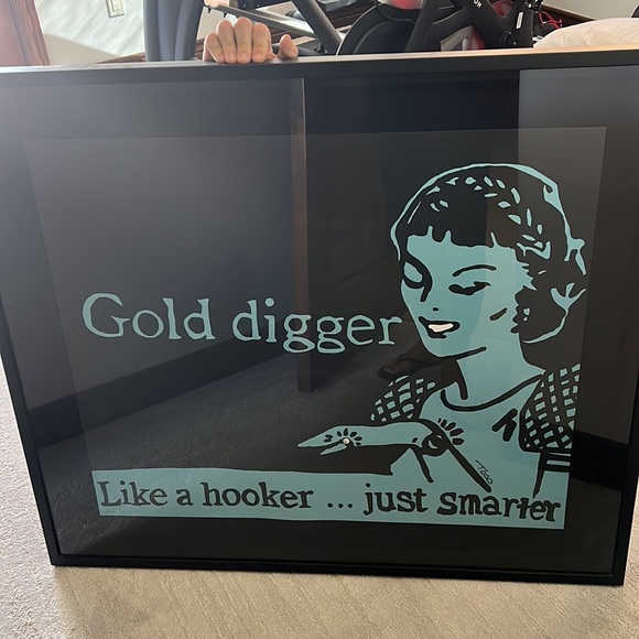 Todd Goldman Signed "Gold Digger" Lith. $1,100 Val beautifully framed #62 of 350 - Picture 1 of 2